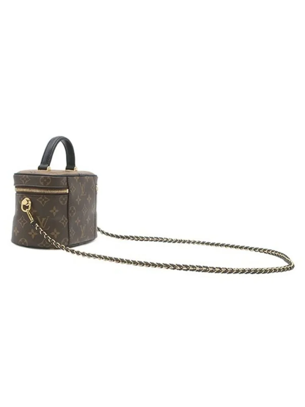 Louis Vuitton 2-Way Bag Vanity NV PM Monogram Canvas Reverse Gold Shoulder